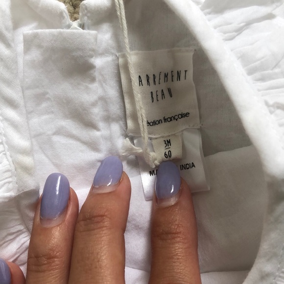 NWT Carrément Beau poplin embroidered dress 3mo - Picture 4 of 4